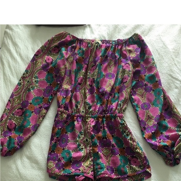 Show Me Your Mumu: Rane long sleeve Romper in Wild Bloom Md - Picture 8 of 8